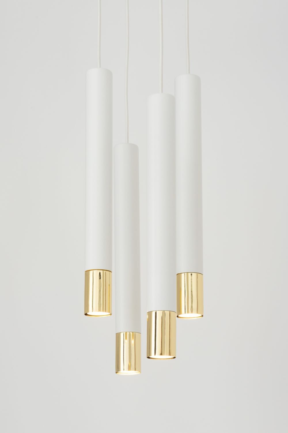 Pendelleuchte Weiß Gold Modern Metall Esstisch THEANO