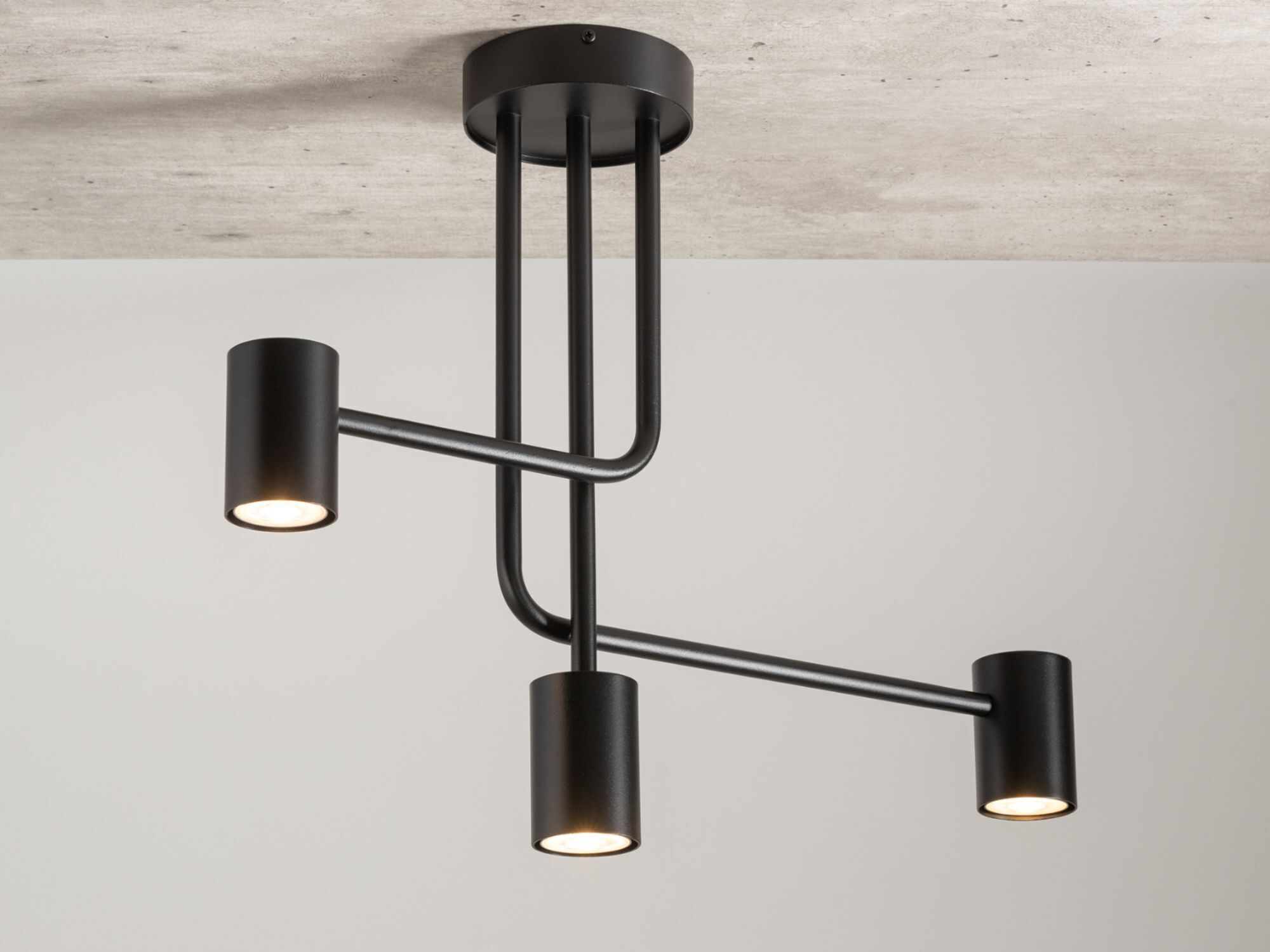 L+ LED-Deckenleuchte, Schwarz, Höhe 40 Cm, GU10-Fassung – Moderne Zylinderleuchte Für Kücheninsel, Bar & Wohnzimmer