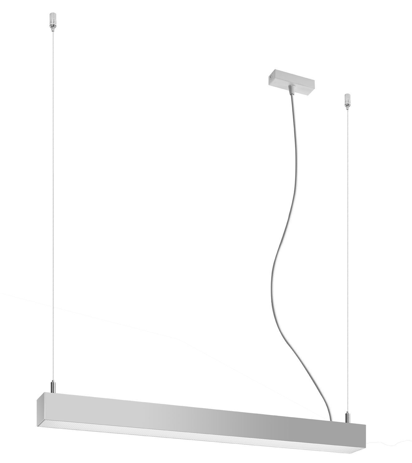 LED Hängelampe Metall Grau B: 67 cm 4000 K schmal