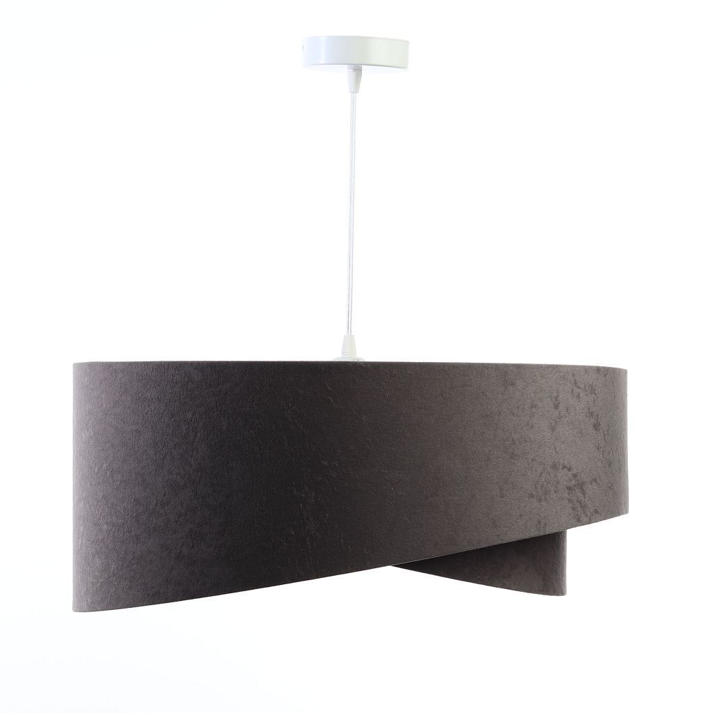 Pendelleuchte Stoff verstellbar E27 Stoff in Grau Gold Lampe, Mobiliar, Tabelle