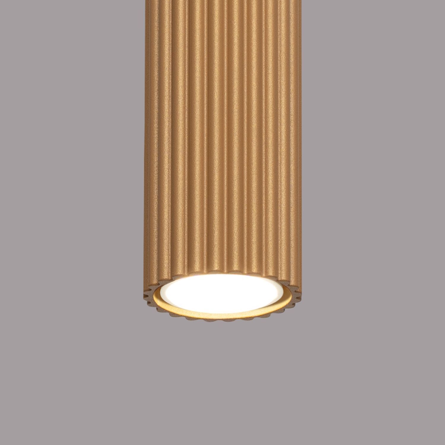 Aufputz Spot GU10 H: 10 cm Ø 6,5 cm klein in Gold Modern