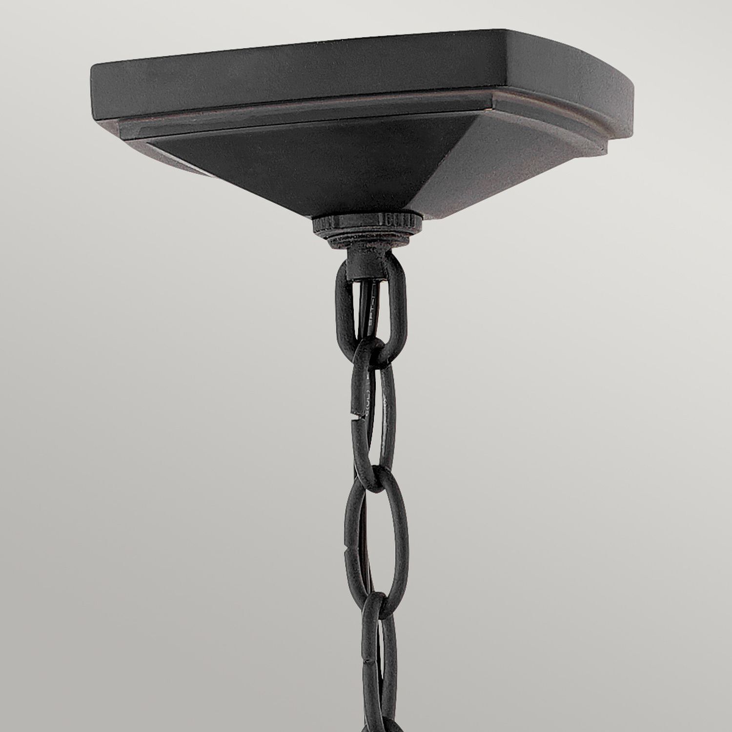 Hängelampe außen Schwarz 30,5 cm breit IP44 E14 Alu Glas