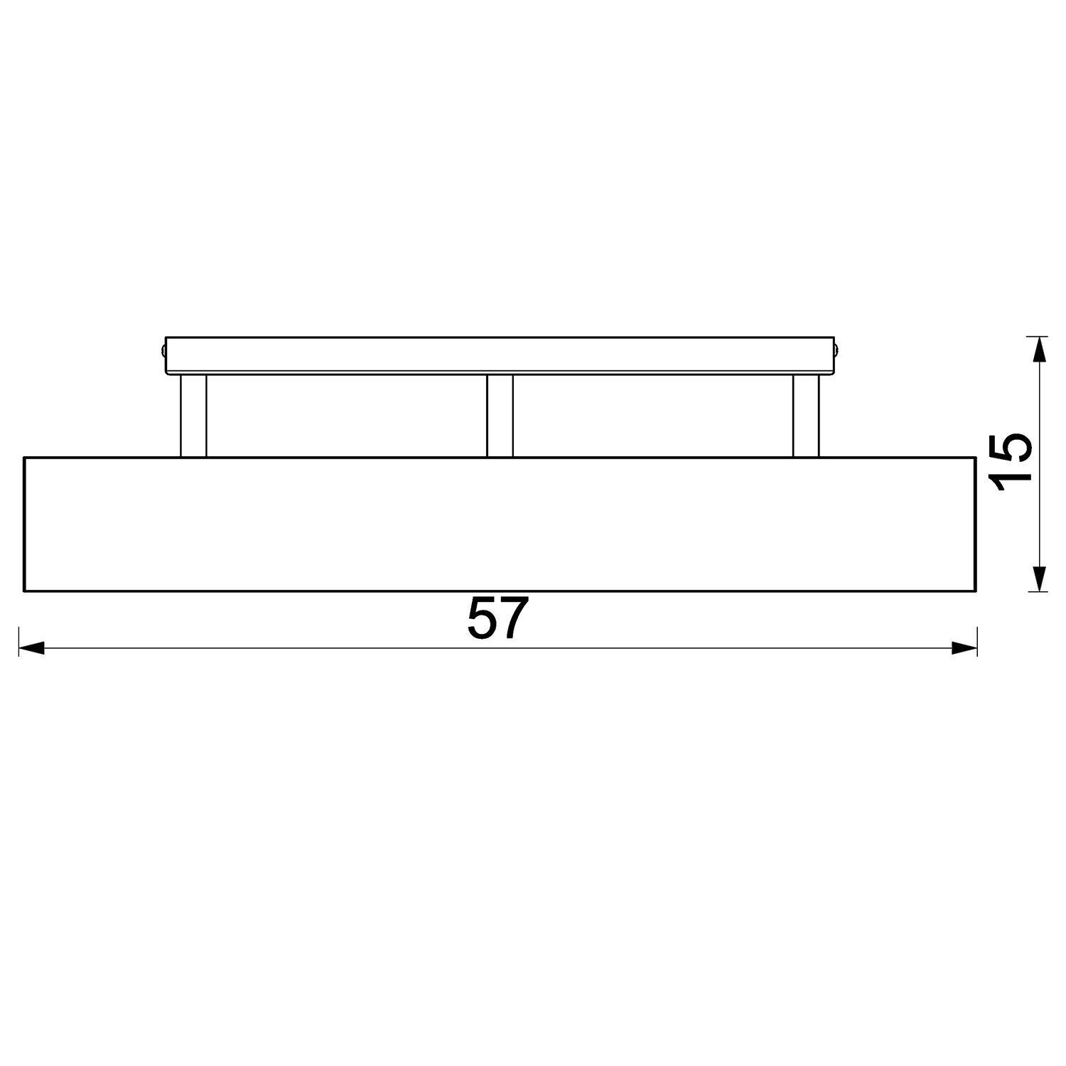 Deckenlampe Holz Metall Schwarz L:57 cm GU10 gemütlich