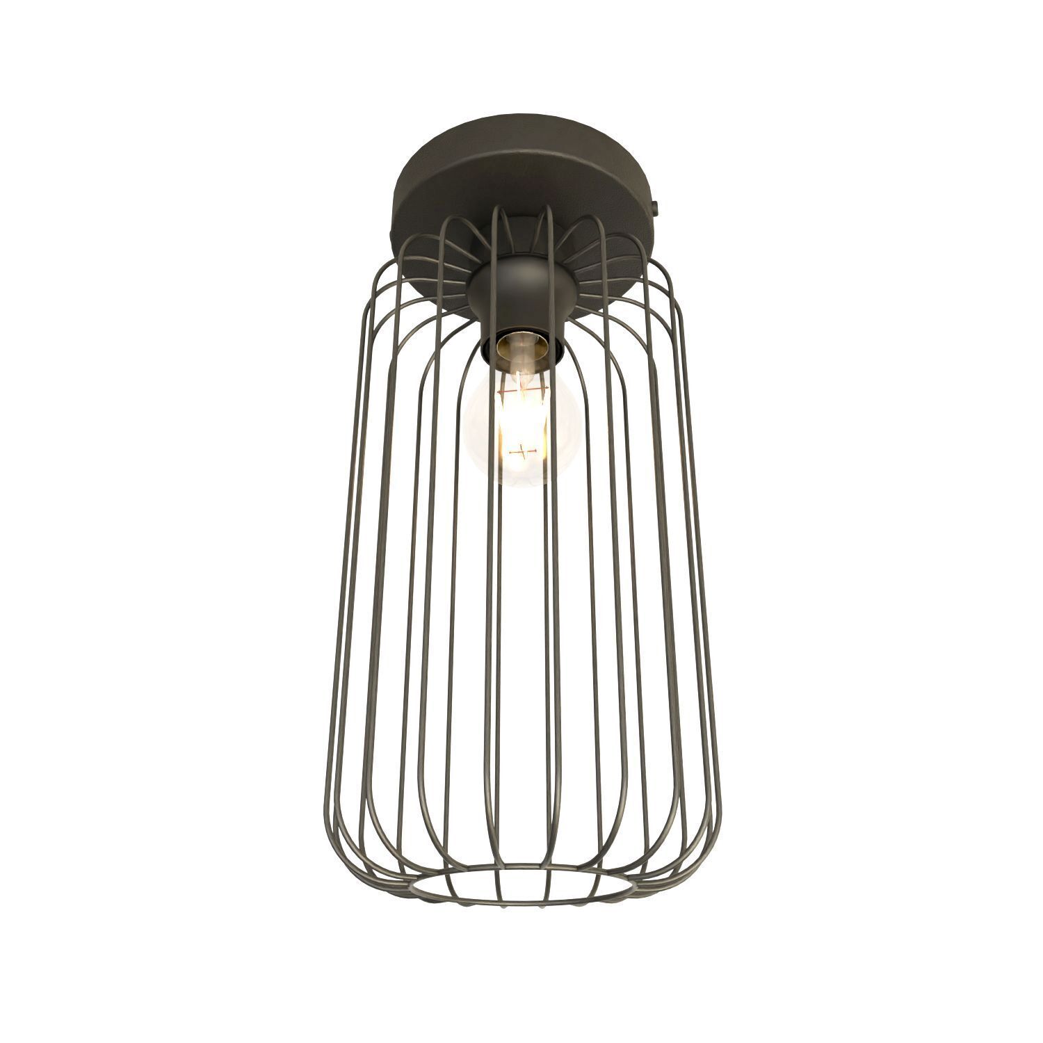 Deckenleuchte, Metallkorb, Leuchtmittel, Edison-Lampe, Wand-/Deckenlampe