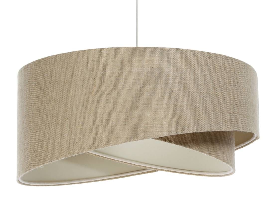 Hängelampe Natur E27 rund Ø 60 cm Stoff Modern verstellbar