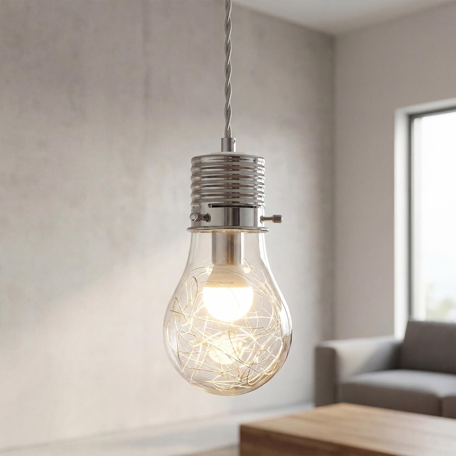 Hängelampe, Glühbirne, Edison-Lampe, Industriestil, Raumdekor
