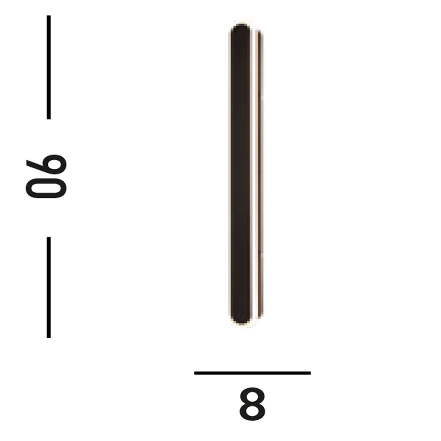 LED Außenleuchte Wand Schwarz Metall 18 W IP65 H:90 cm Stifthalter, Stift, Schwarz, Garderobe, Rückseite