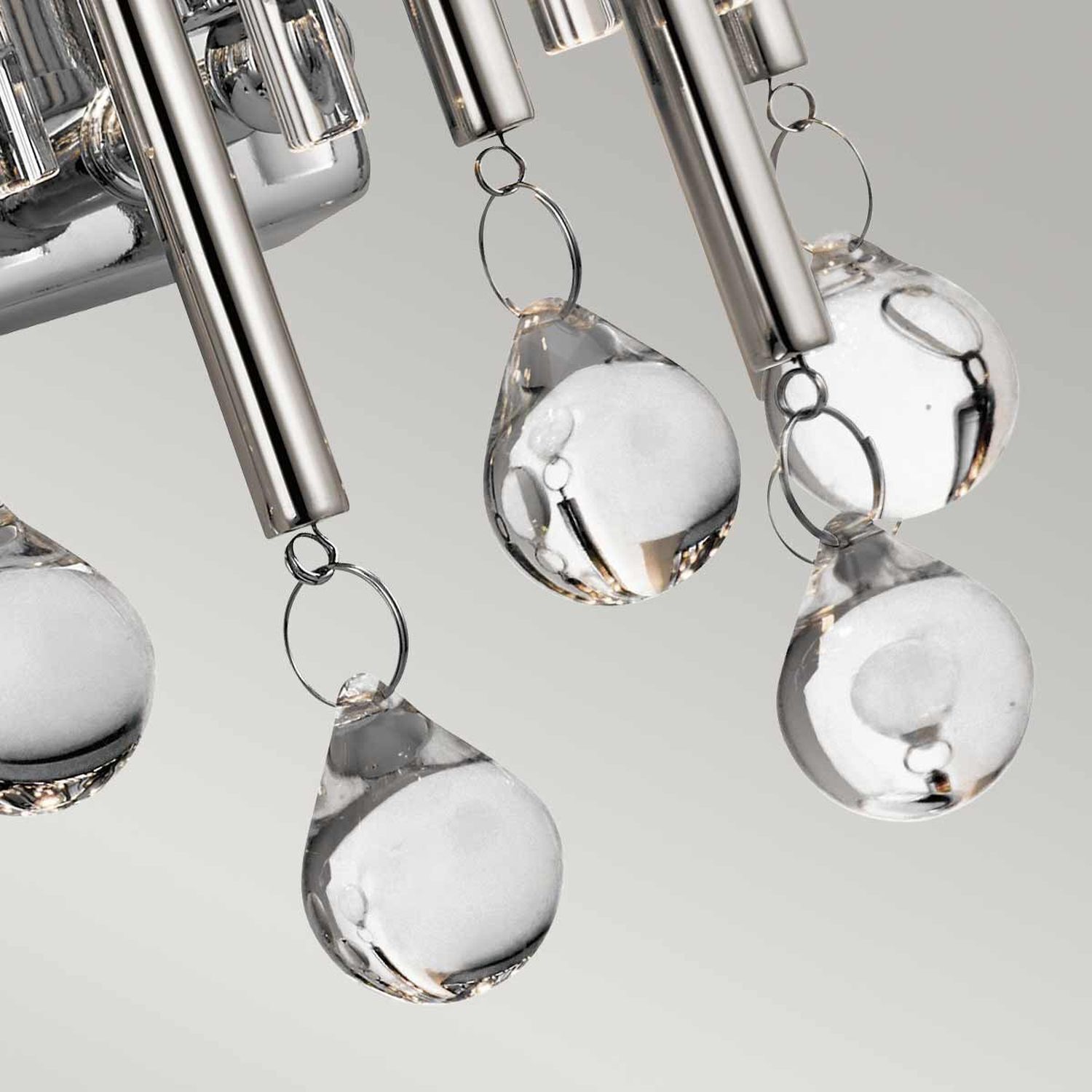 Wandleuchte Kristall H: 31,2 cm Chrom poliert elegant