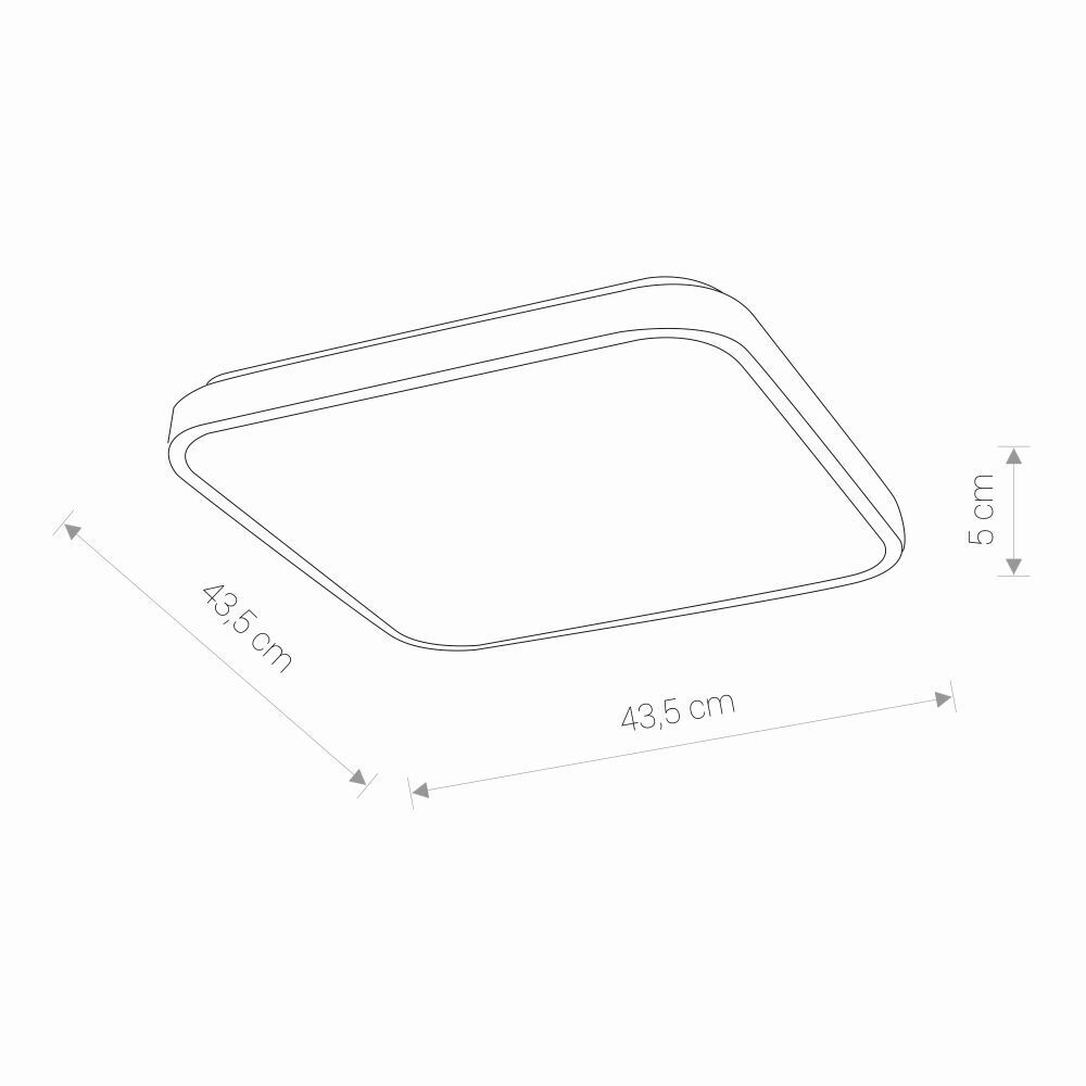 Weiße LED Deckenleuchte IP44 32W quadratisch LUKE