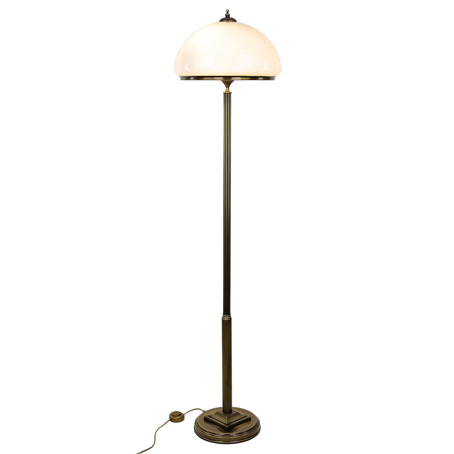 Stehlampe MARLOW in Messing antik 170cm Wohnzimmer Lampe