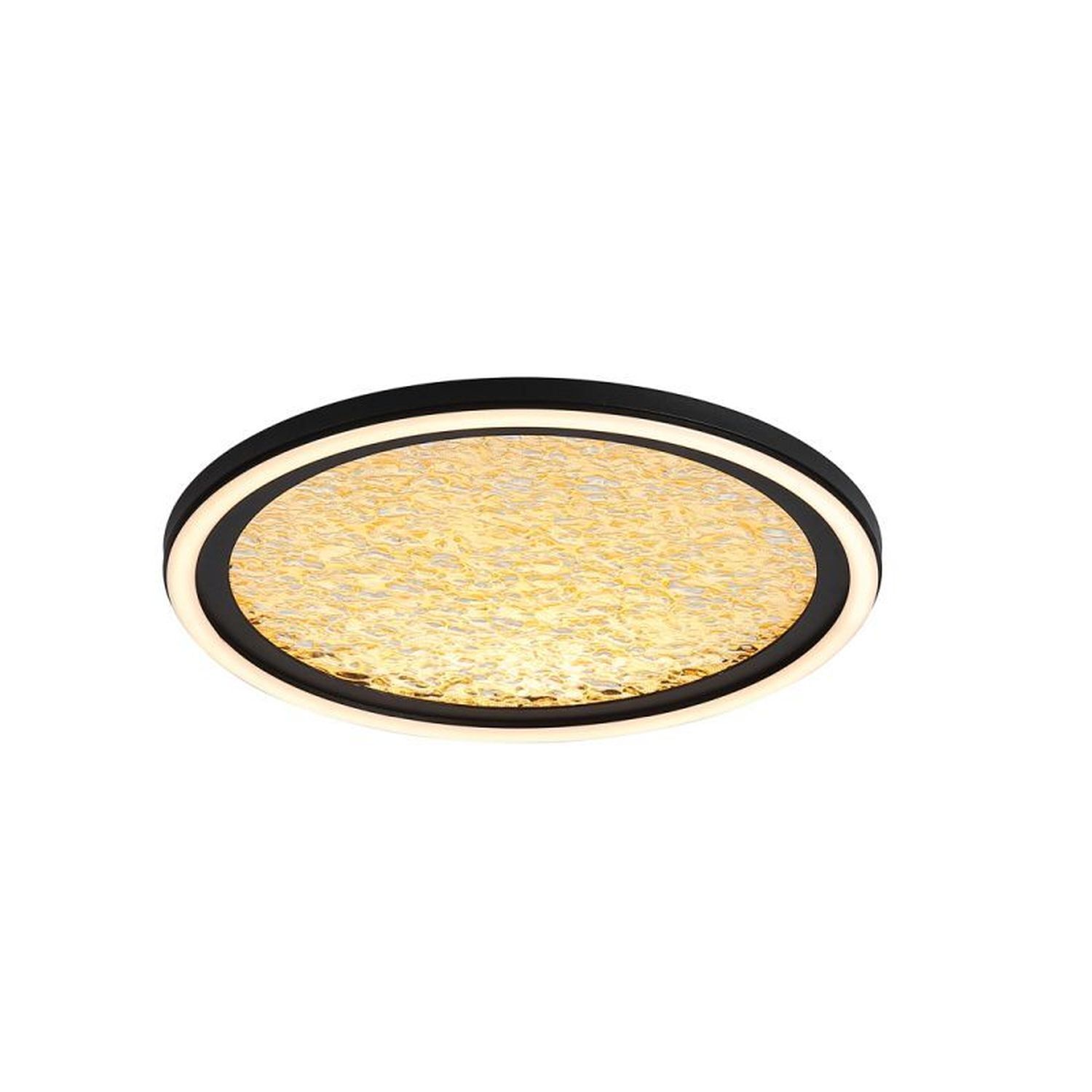 LED Deckenlampe in Schwarz Gold Metall 21 W Ø30 cm rund LED Deckenlampe in Schwarz Gold Metall 21 W Ø30 cm rund