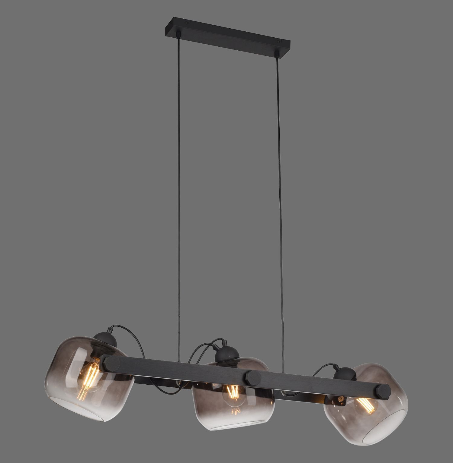 Blendarme Hängelampe Glas Metall E27 90 cm schwenkbar Leuchte, Kronleuchter, Lampe