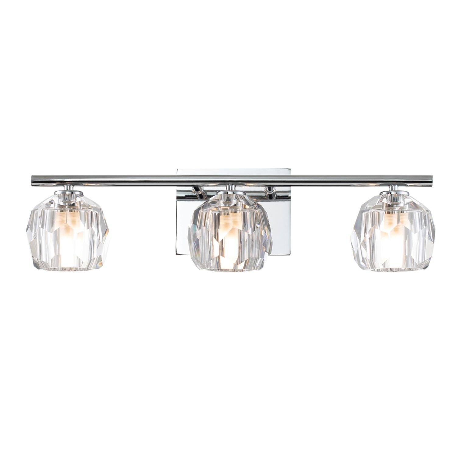 Wandlampe Bad Kristall LED G9 IP44 B: 55 cm Chrom