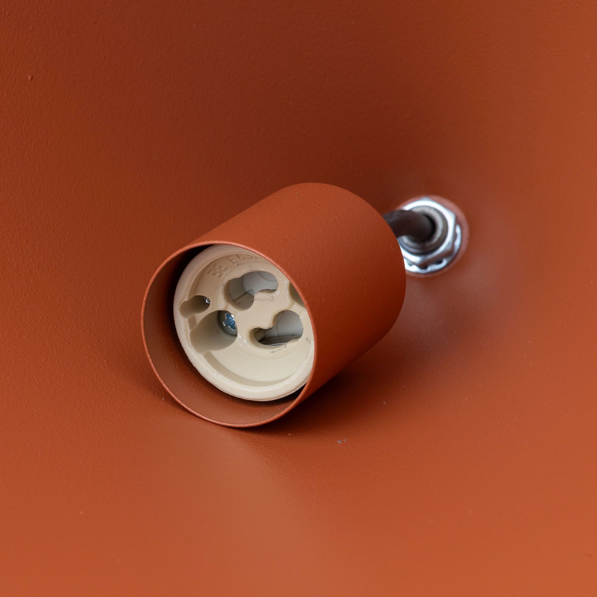 Lampenschale, E27-Fassung, Wandlampe, Orange, Steckdose/Socket