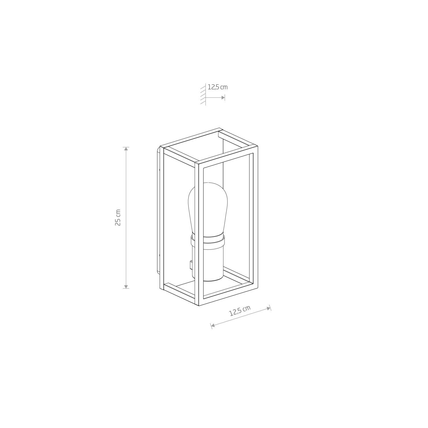 Außenwandleuchte Grau IP54 E14 Glas Aluminium Modern