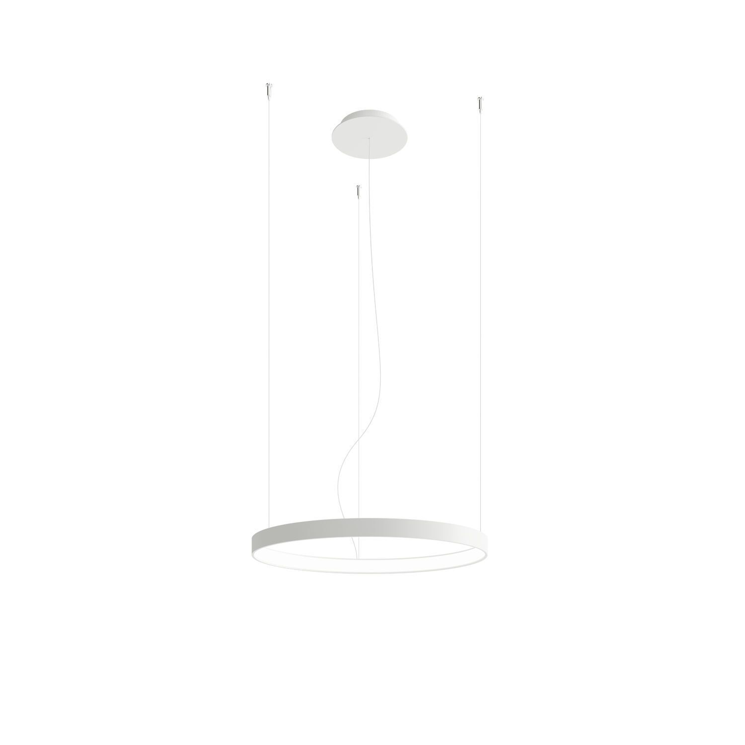 LED Kronleuchter Ring Ø 55 cm 4000 K Modern Metall Weiß