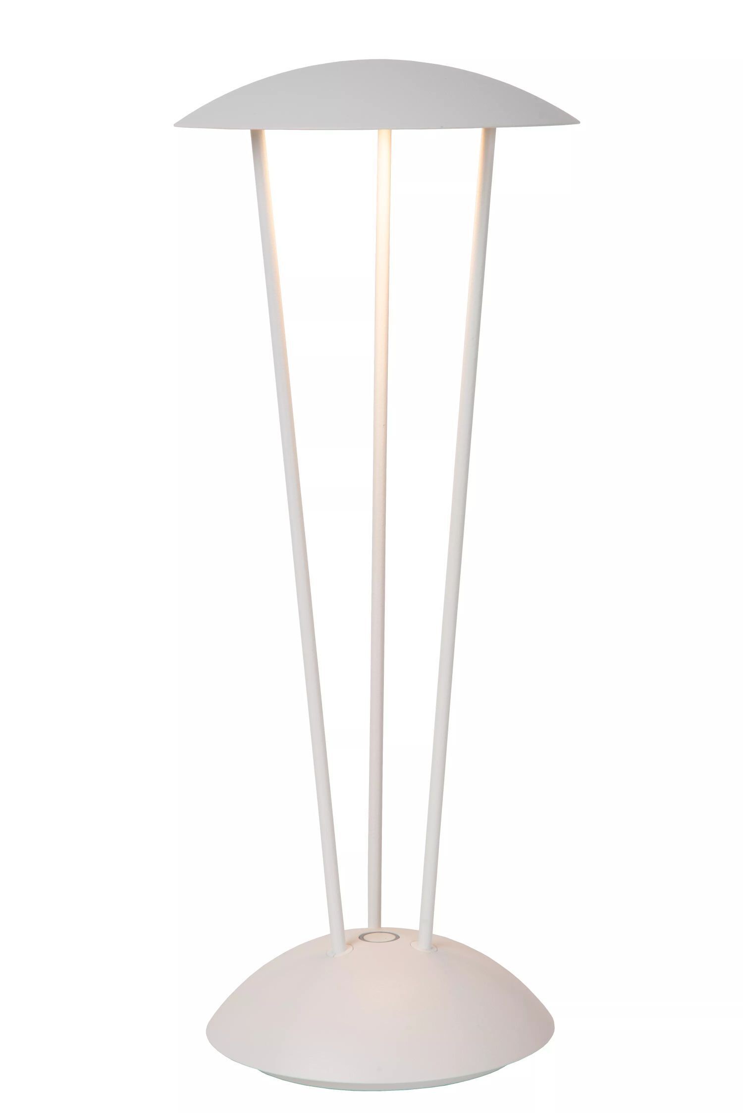 LED Akku Tischlampe Weiß Ladestation IP54 2 W dimmbar Lampe, Lampenschirm