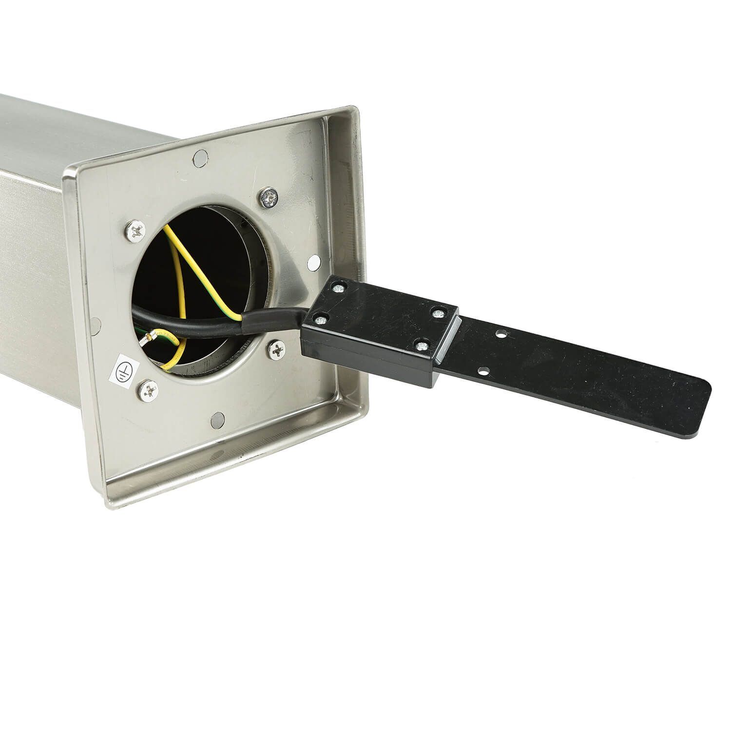 ElektrischerMotorGehäuse, Schaltschrank, Kabel, gelbesDraht, Metallhalterung