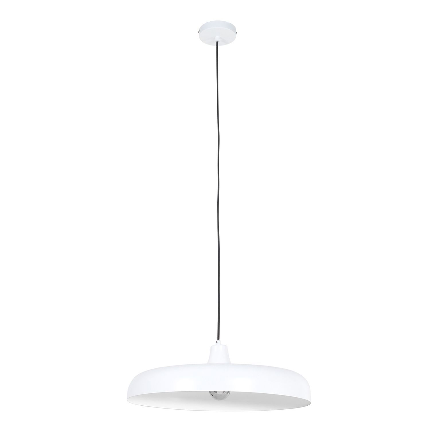 Weiße Hängelampe Metall Ø50 cm rund E27 Modernes Design
