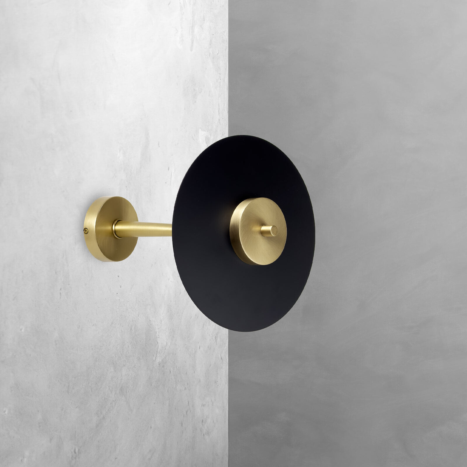 LED Wandleuchte Messing Eisen Ø 23 cm 2700 K Premium Griff, Eishockey-Puck, Eisbahn, Eislaufen, Sport