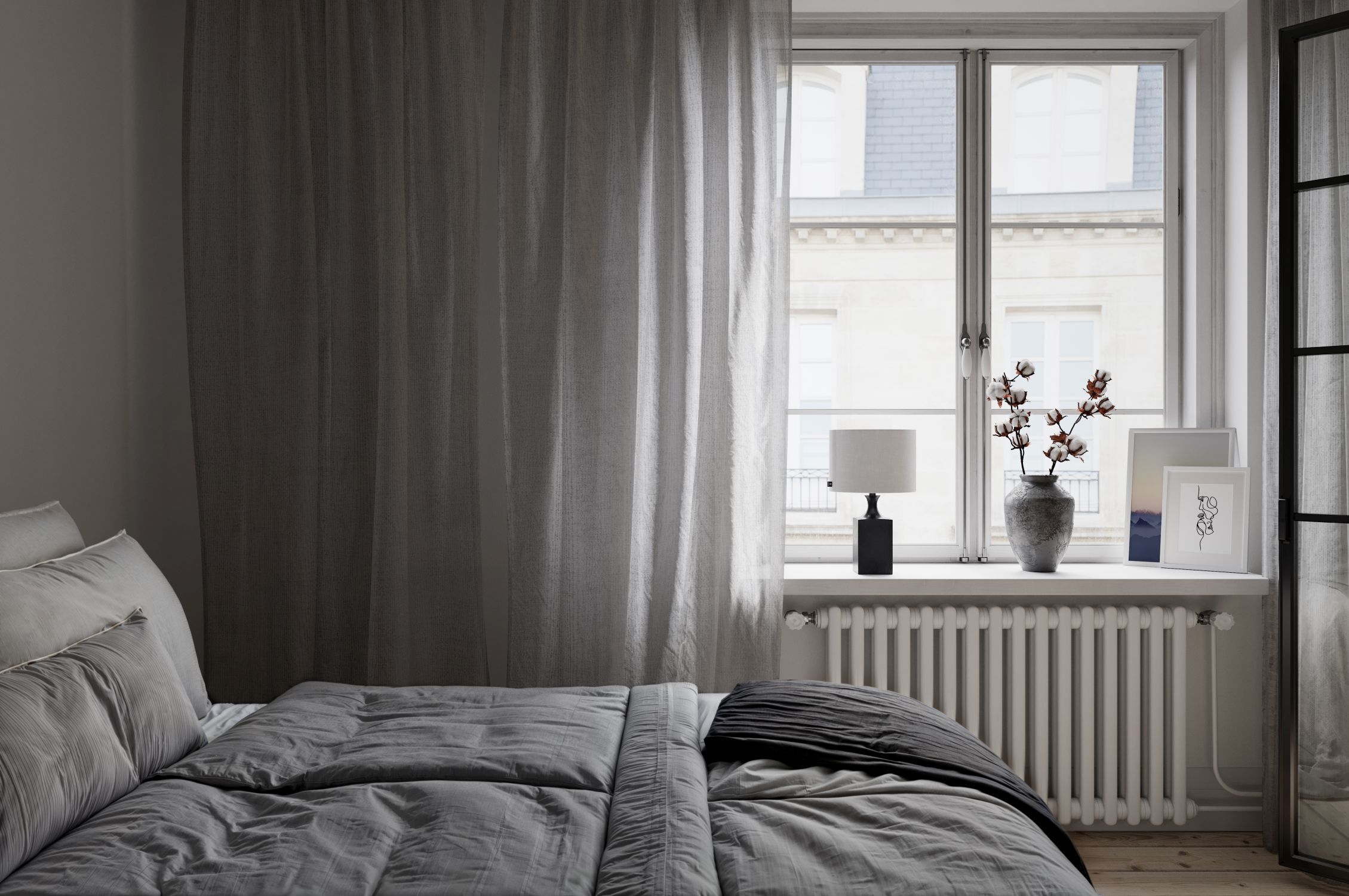Innenarchitektur, Inneneinrichtung, Kissen, Pflanze, Fenster