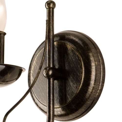Elegante Wandlampe KELSIE Schwarz Rustikal Lampe