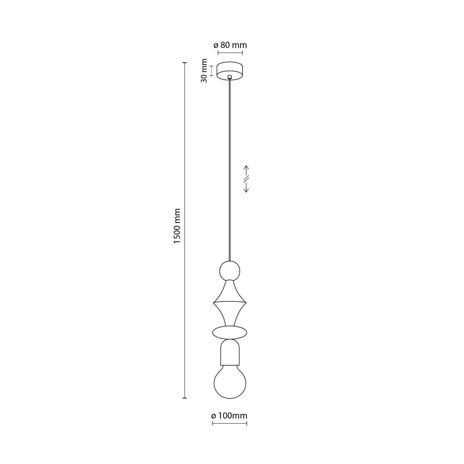 Hängelampe Ziegelrot Metall Ø10 cm E27 minimalistisch