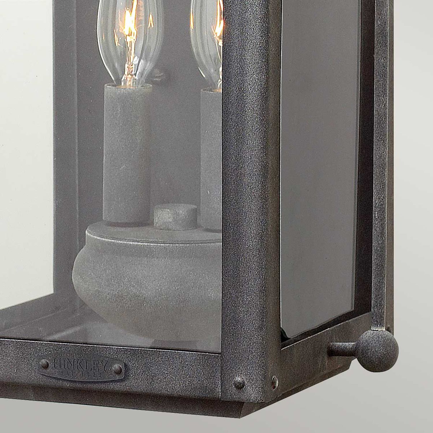 Wandlampe außen H: 45,1 cm IP44 E14 Aluminium Glas Vintage