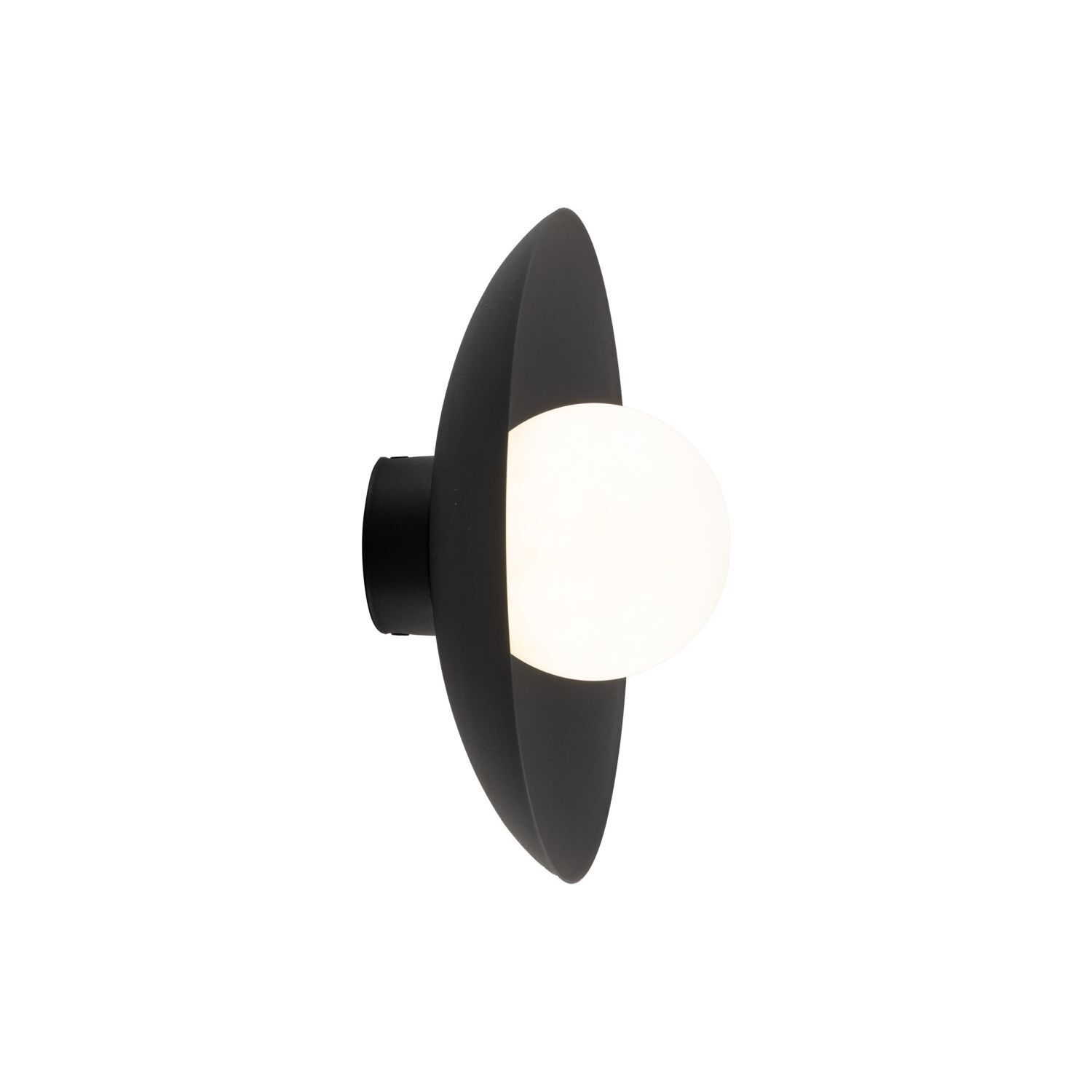 Blendarme Wandlampe Schwarz Metall Glas G9 Ø28 cm