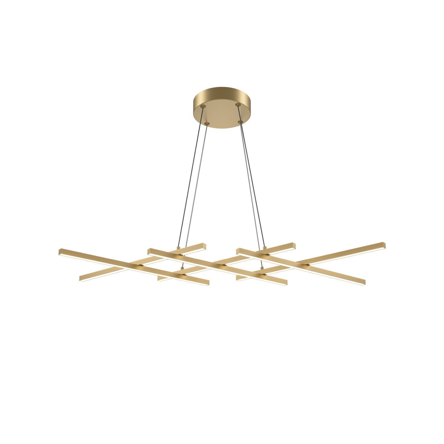 LED Pendelleuchte Aluminium H: max. 305,7 cm in Messing