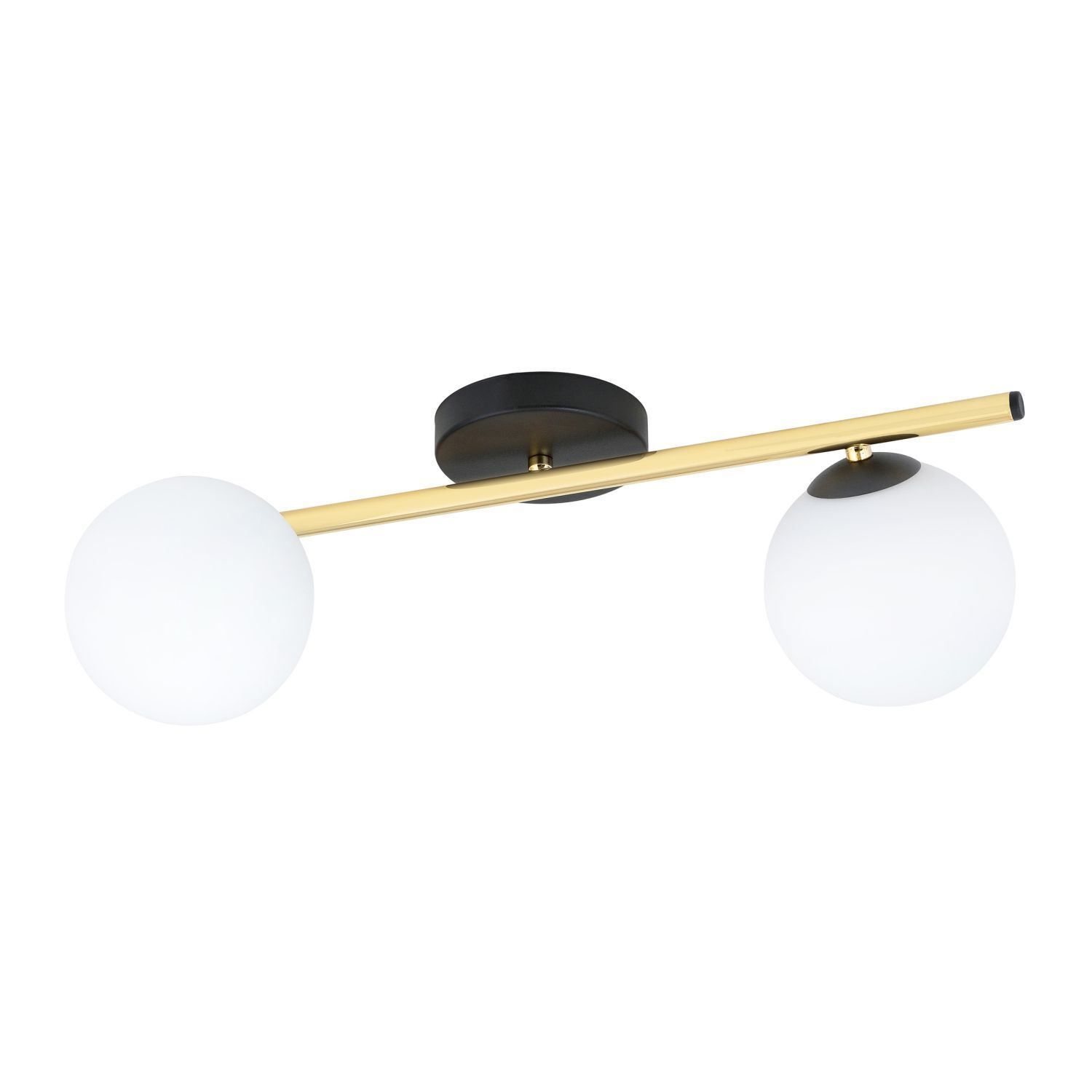 Deckenlampe Schwarz Weiß Gold blendarm 55 cm lang E14