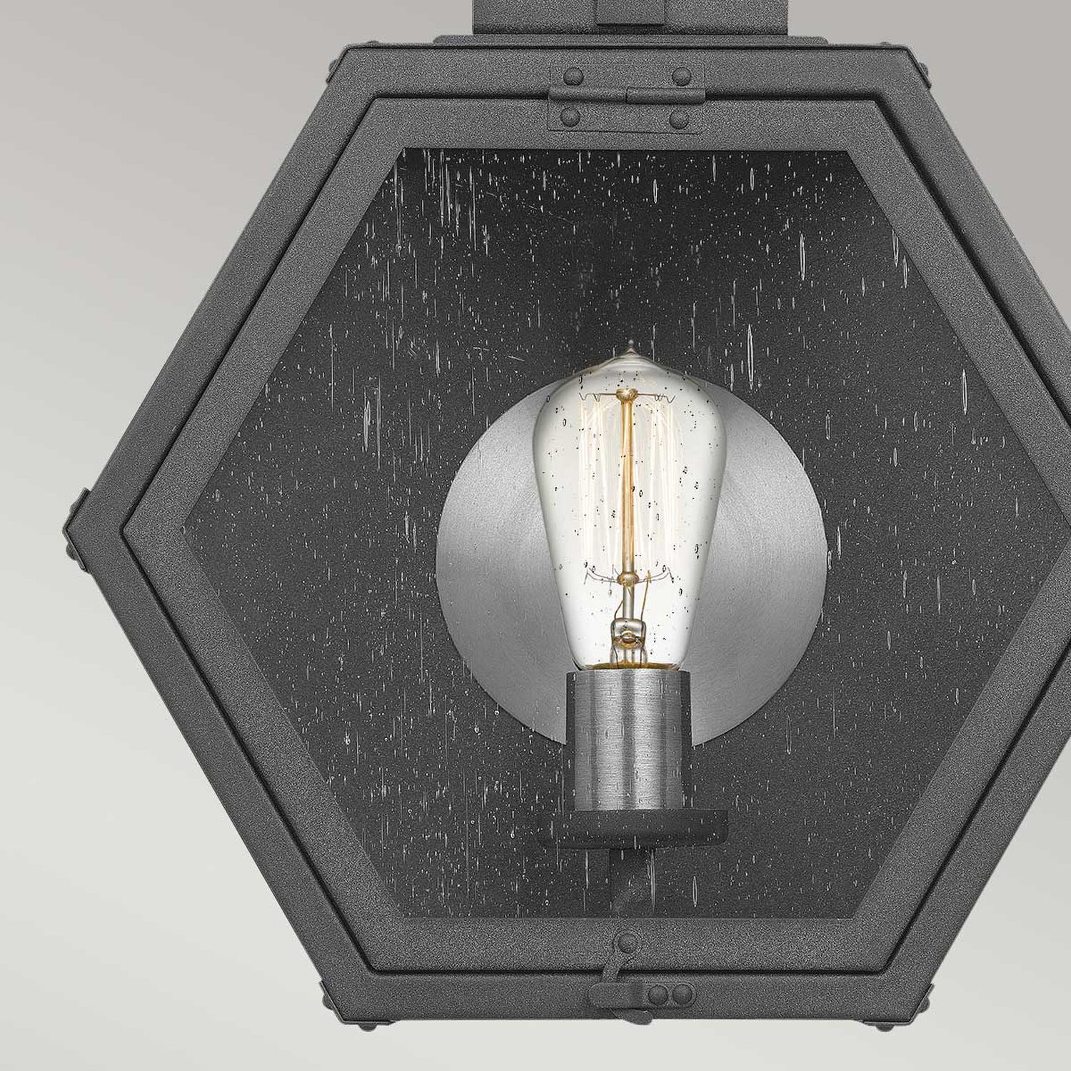 Wandleuchte außen Schwarz E27 IP44 48 cm hoch Vintage Licht, Beleuchtung