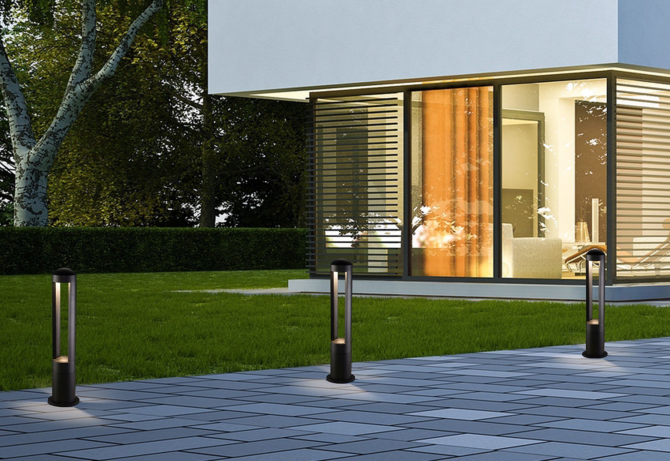 Außen Stehleuchte LED Monterrey außenbeleuchtung, gartenpfosten, led-lampe, trommellicht, moderne villa