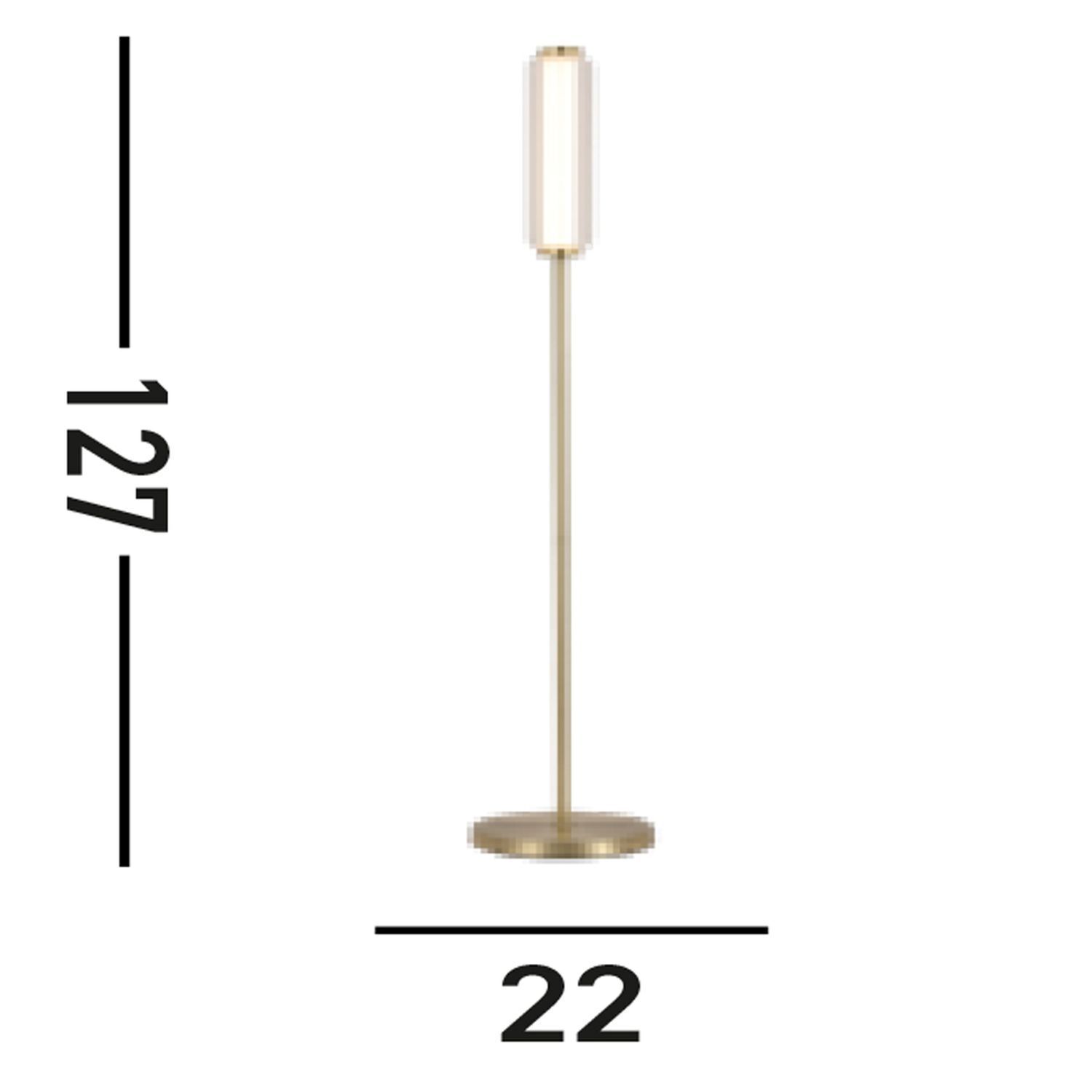 Dimmbare LED Stehleuchte Glas Metall 797 lm 127 cm 10 W