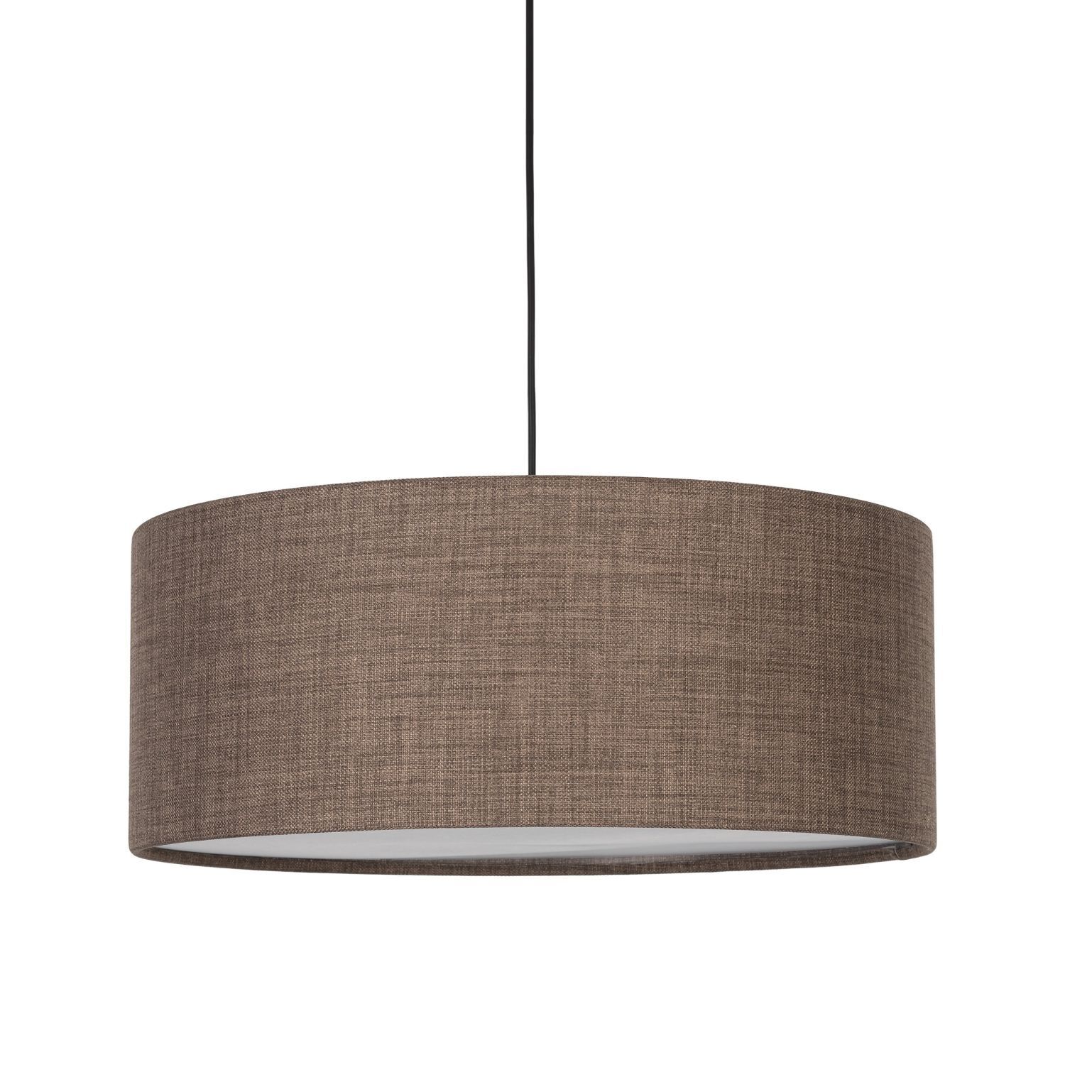 Hängeleuchte rund Ø 50 cm Jute H: max. 110 cm 3x E27 Lampe, Kronleuchter