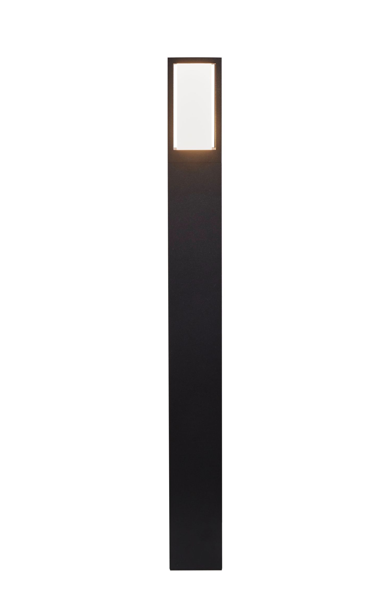 Pollerleuchte IP44 GU10 73 cm Schwarz Weiß Aluminium