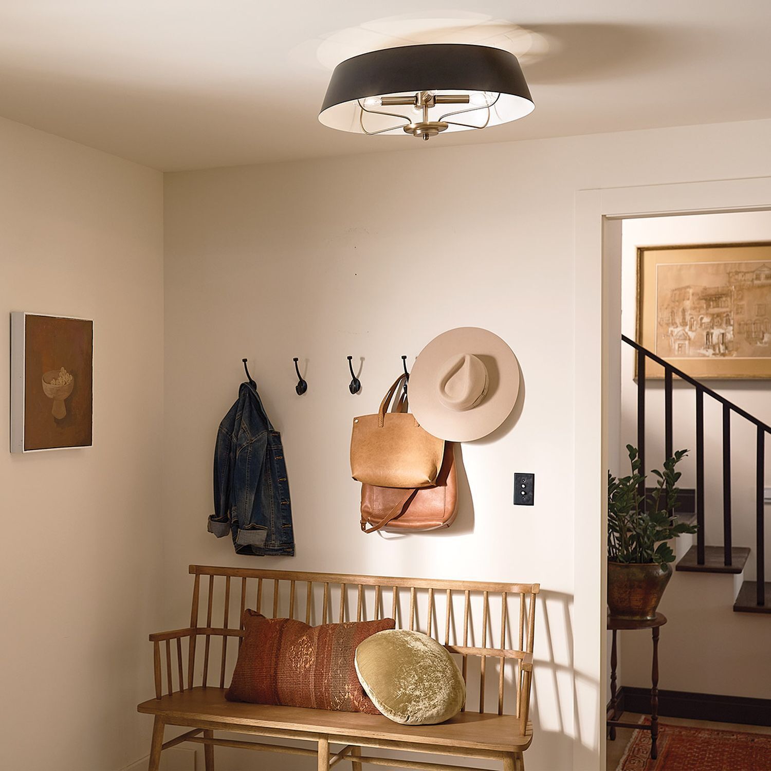 Pflanze, Bank, Handtasche, Hut, Drinnen