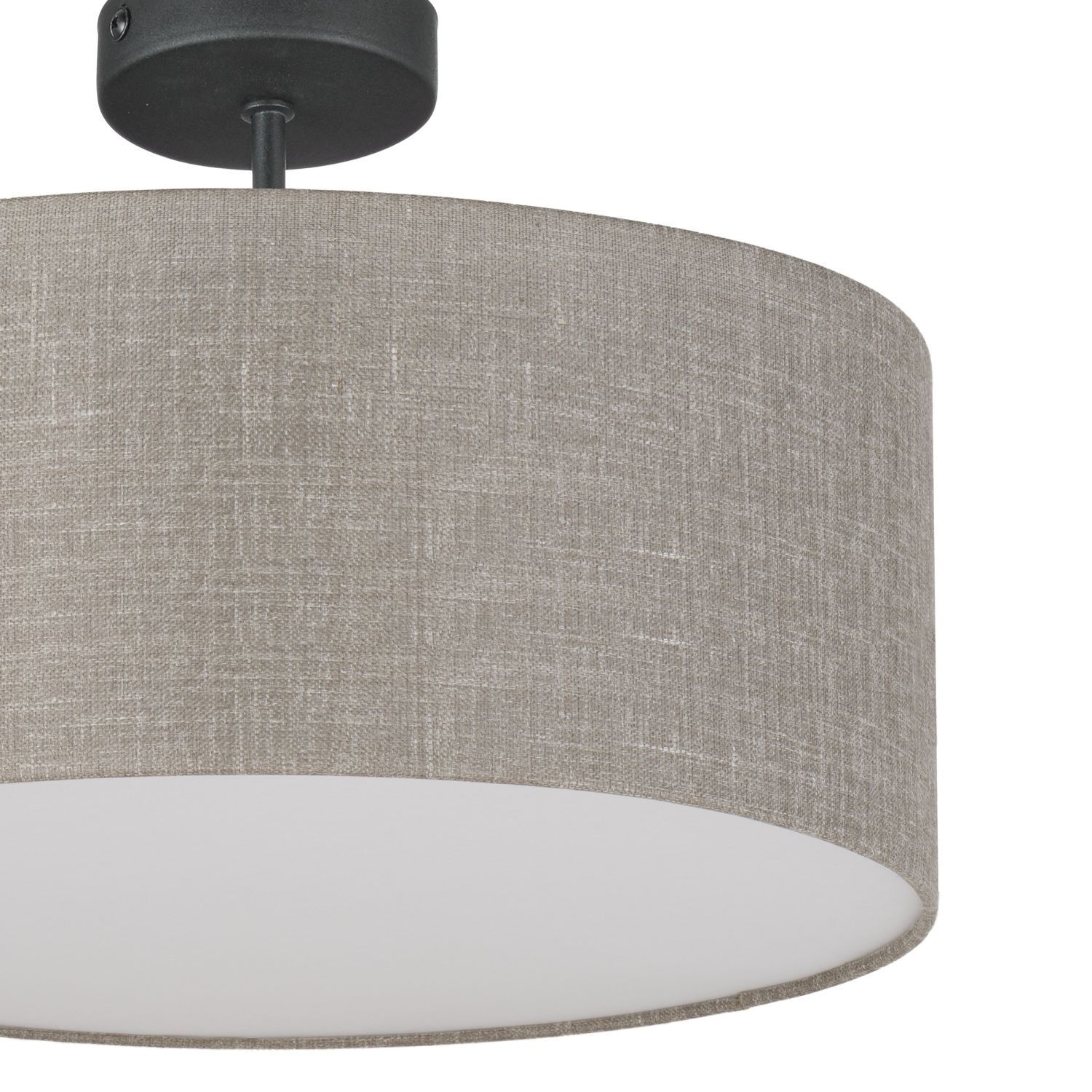 Deckenlampe Stoffschirm Leinen blendarm Ø 40 cm rund