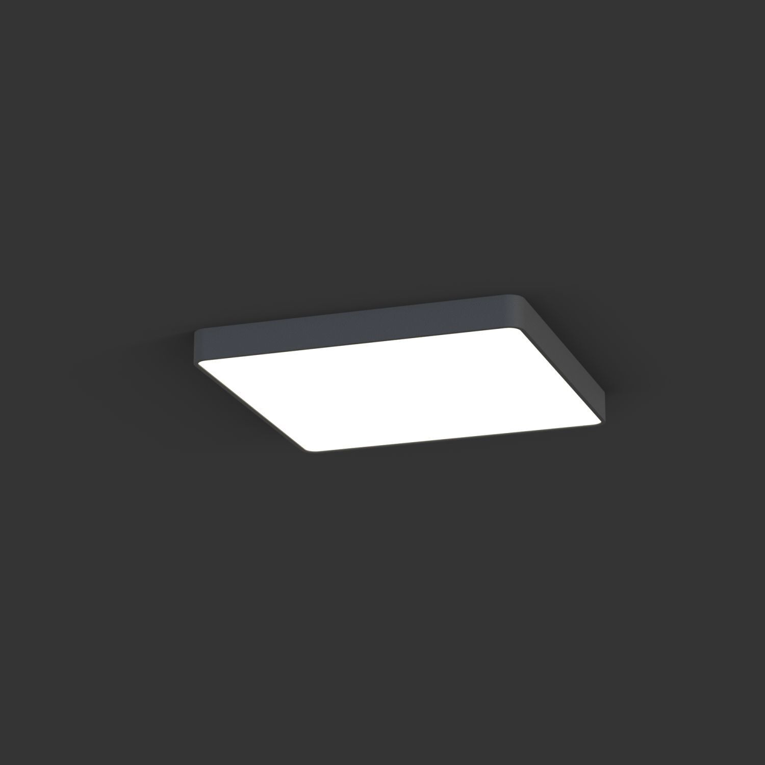 Deckenlampe 3000 K 1700 lm Grau B: 63 cm eckig mit 5x T8 LED