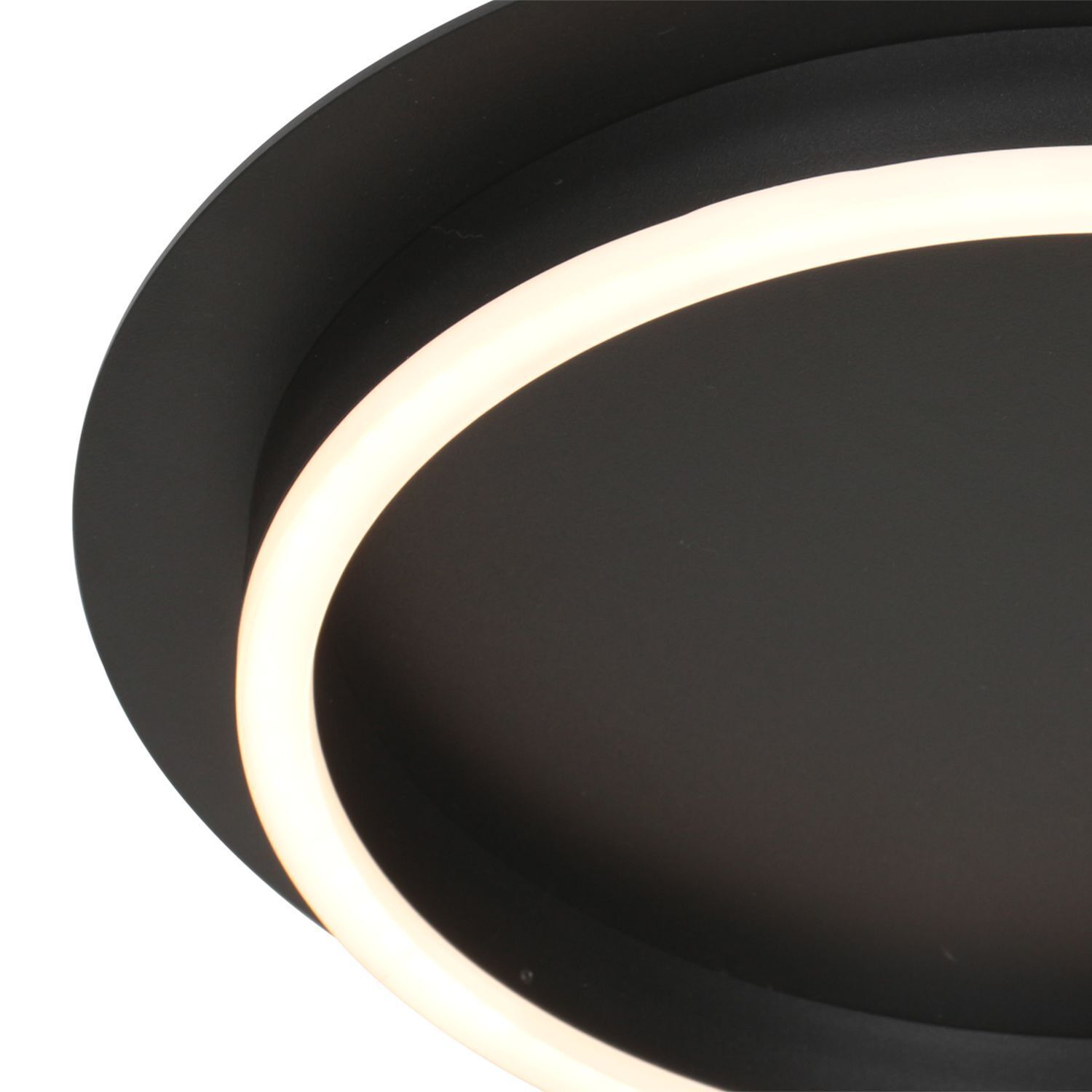 LED Deckenlampe Metall Kunststoff Schwarz 20 W 2700 K