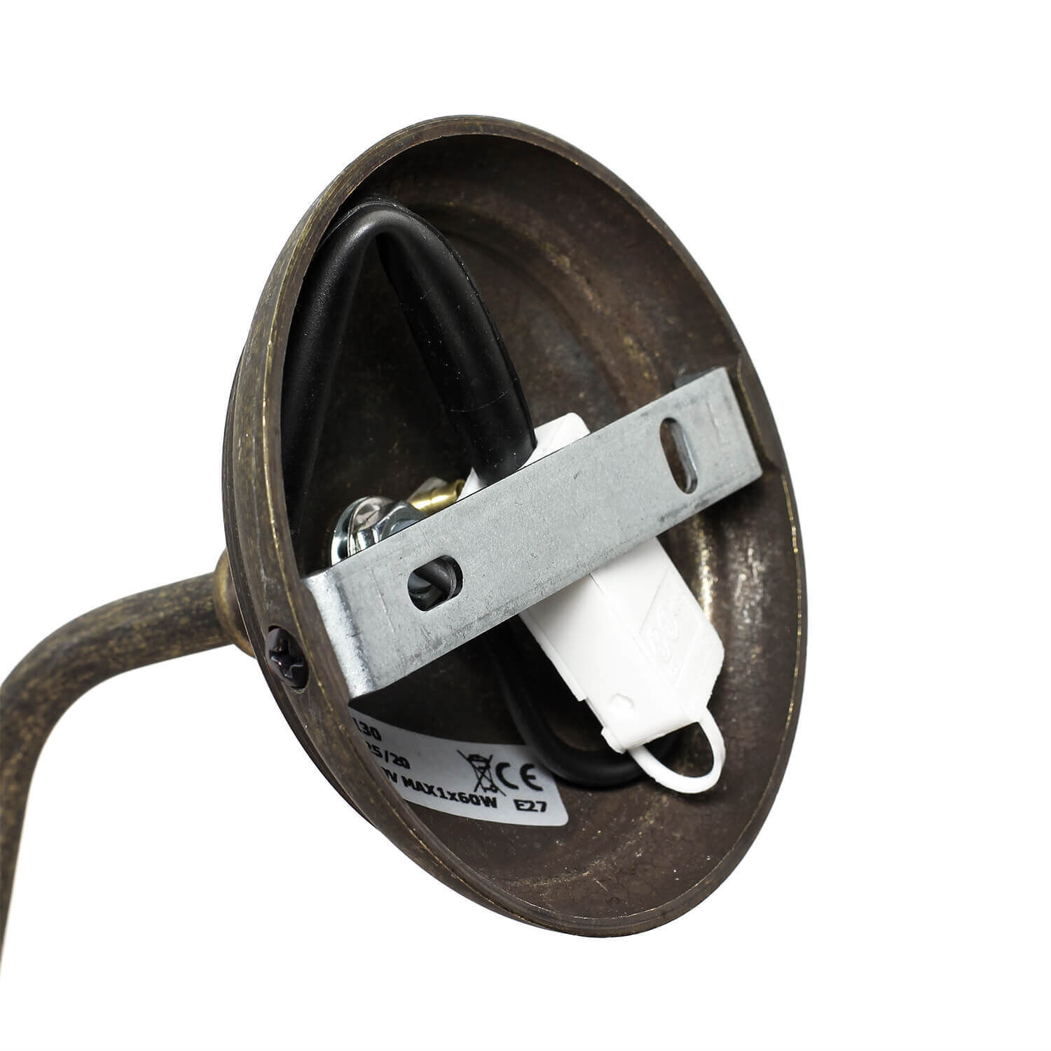 Wandleuchte aus Echt-Messing mit Stoffschirm Beige Adapter, Elektronik, Maschine, Rad