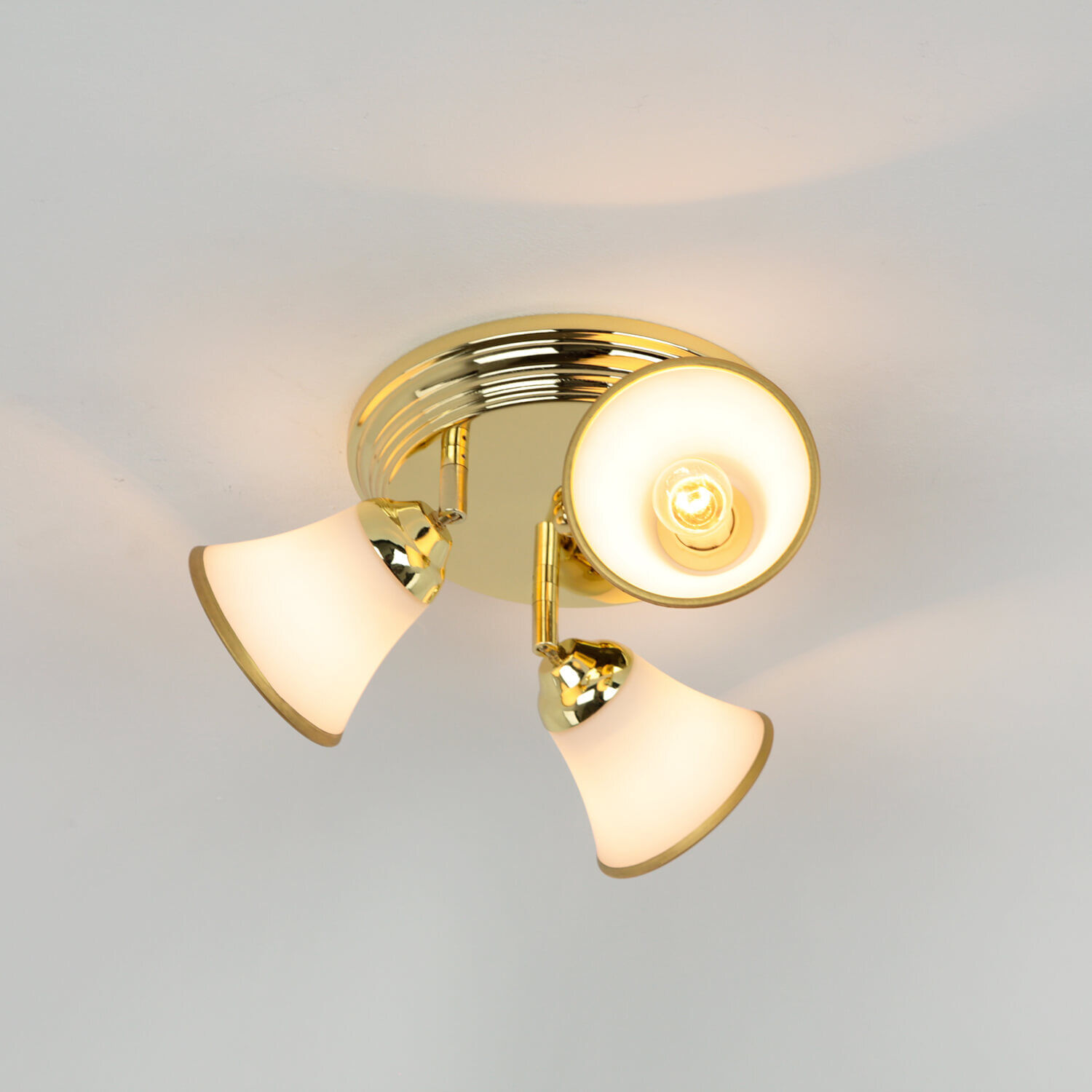 Jugendstil Deckenlampe in Gold Flur Bad