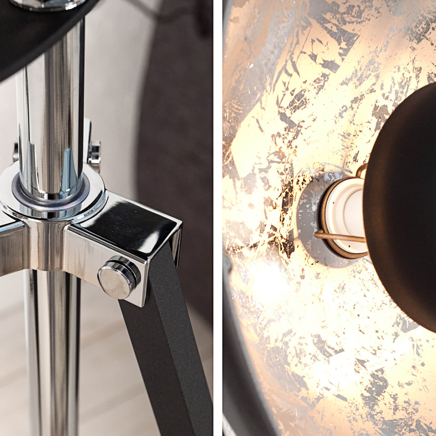 Außergewöhnliche Standleuchte Schwarz beweglich Beleuchtung