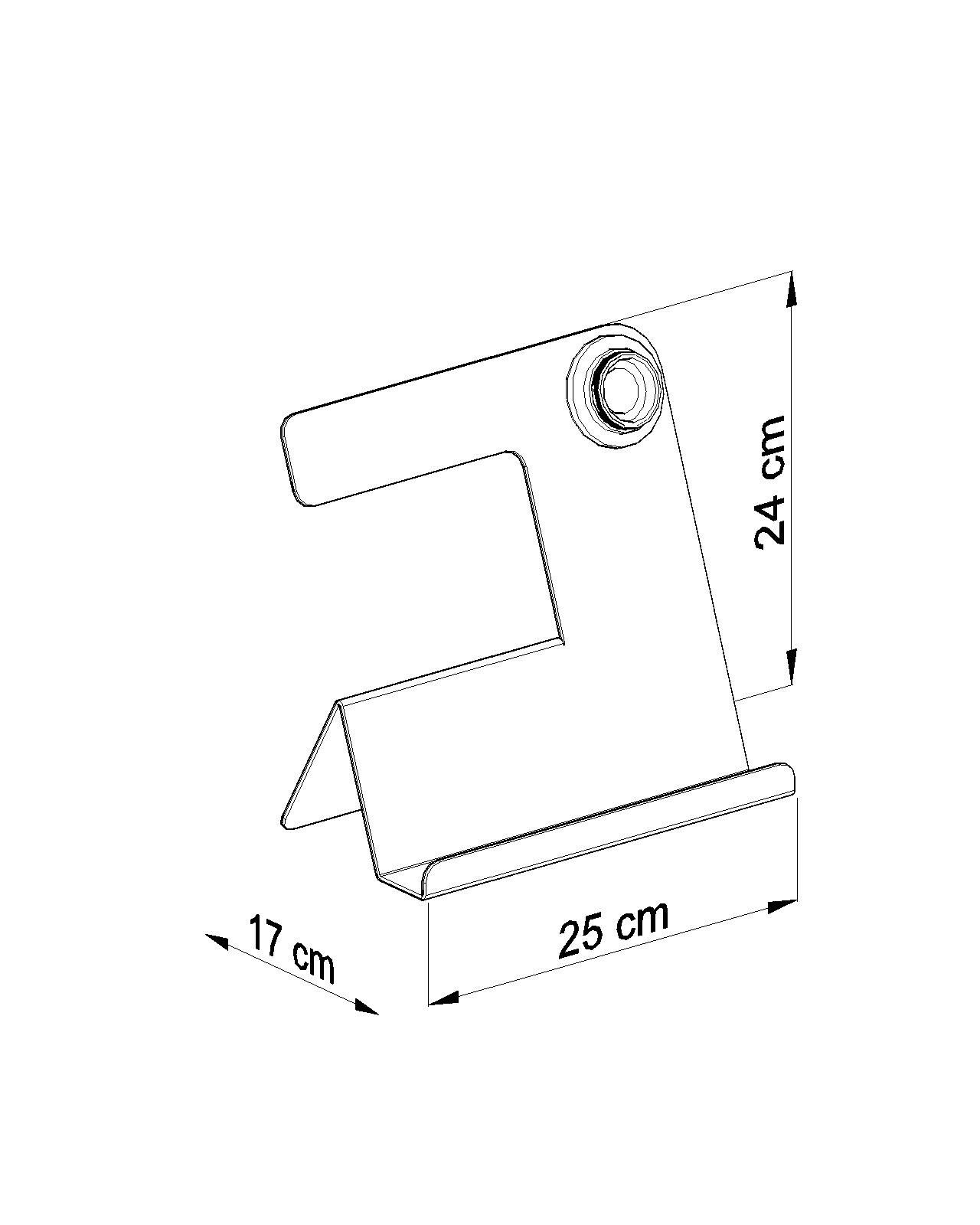 Tischleuchte Weiß mit Ablage H:24cm Modern stylisch