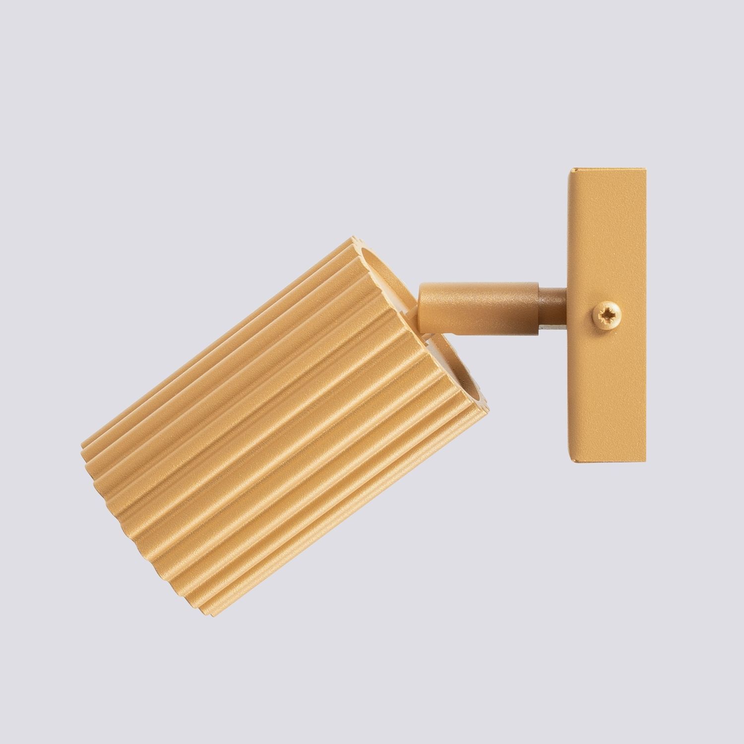 Wandlampe GU10 B: 8 cm klein schwenkbar aus Aluminium in Gold Beleuchtung