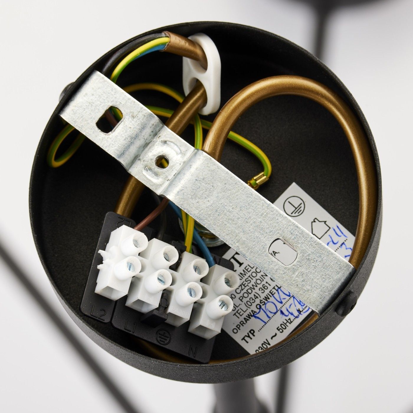 Deckenlampe Metall Glas 100 cm G9 GU10 Schwarz Bernstein