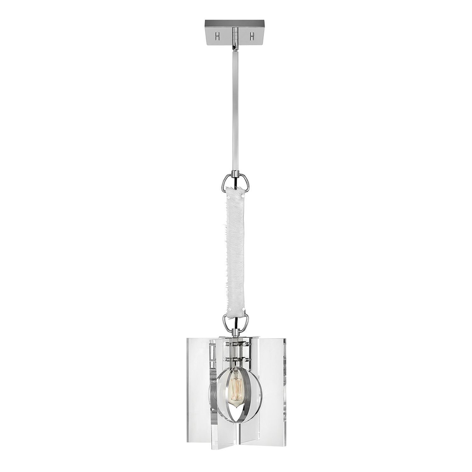 Hängelampe eckig 26 cm breit H: max. 151,3 cm E27