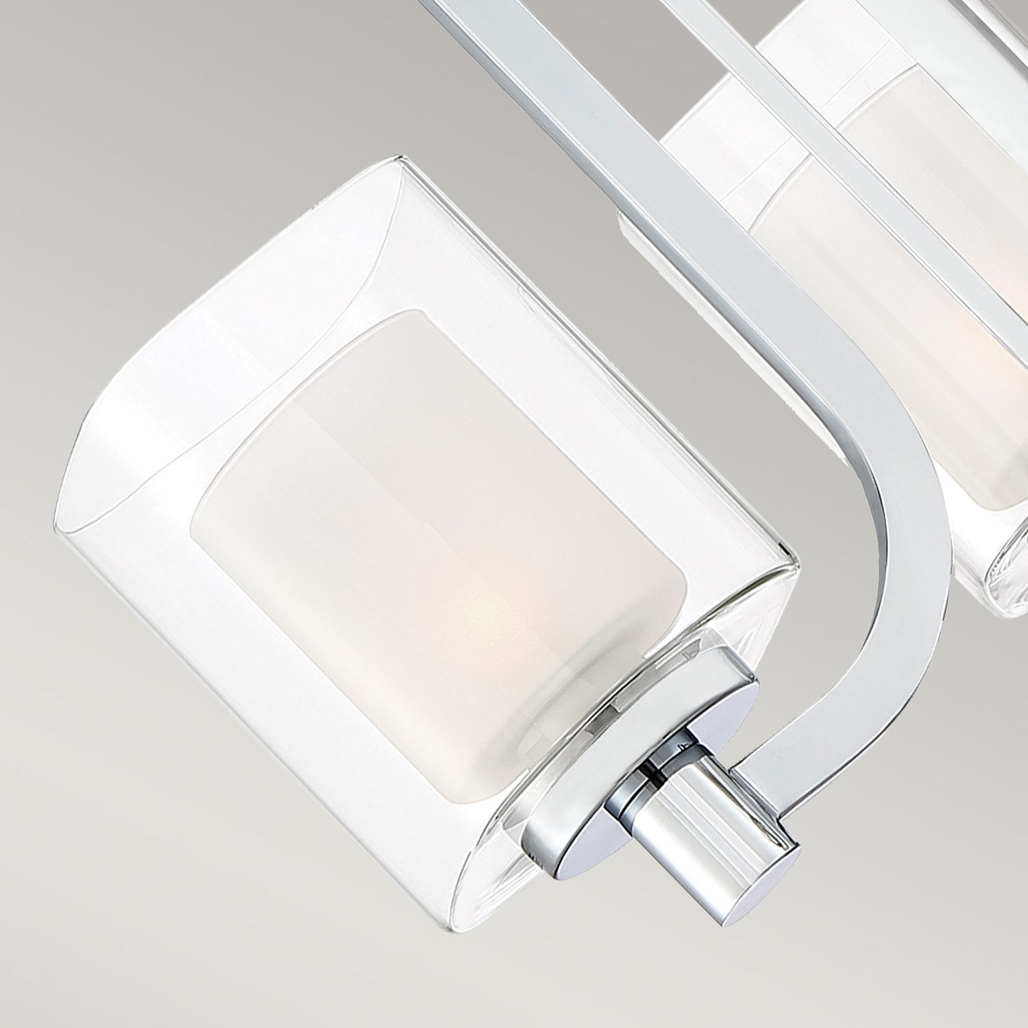LED Wandlampe Badezimmer Metall Glas B: 53,3 cm IP44 3000 K
