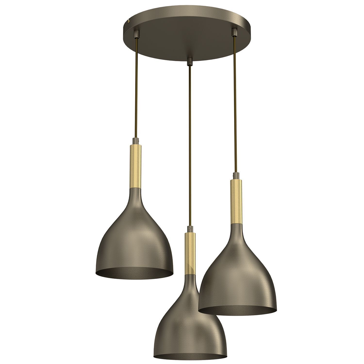 Loft Pendelleuchte Metall in Gold Ø42 cm E27 stilvoll