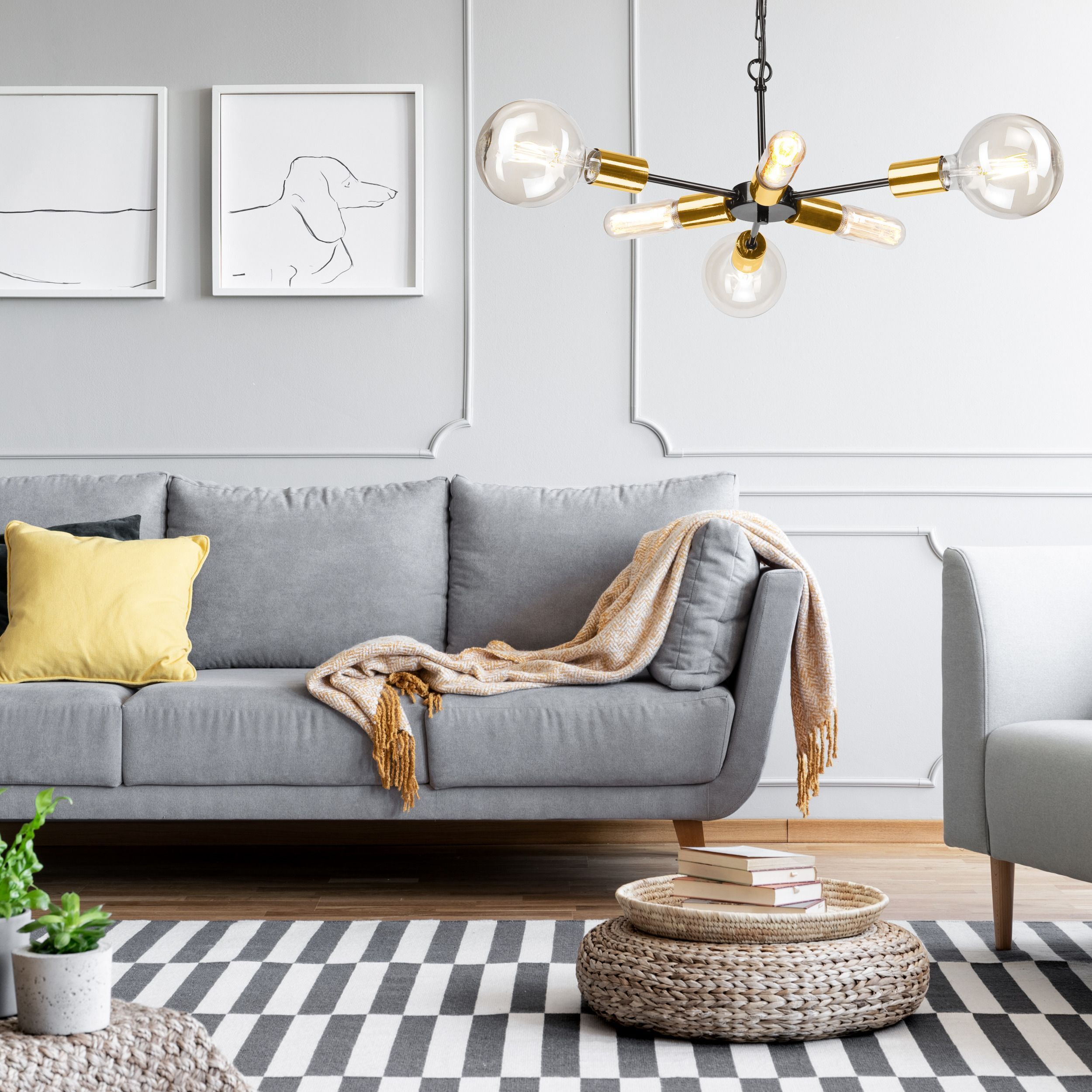 Dekoration für Zuhause, Couch, Mobiliar, Lampe, Tabelle